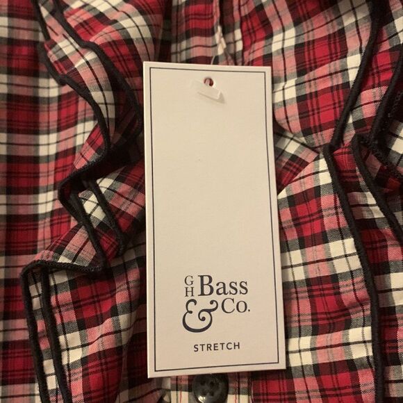GH Bass & co tartan plaid long sleeve blouse Size S NWT - Picture 7 of 8